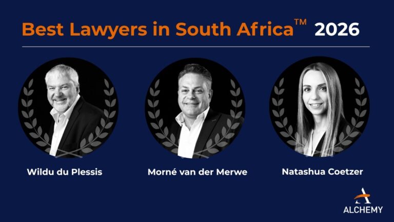 Read more about the article Alchemy partners acclaimed in The Best Lawyers in South Africa (TM) 2026 Awards